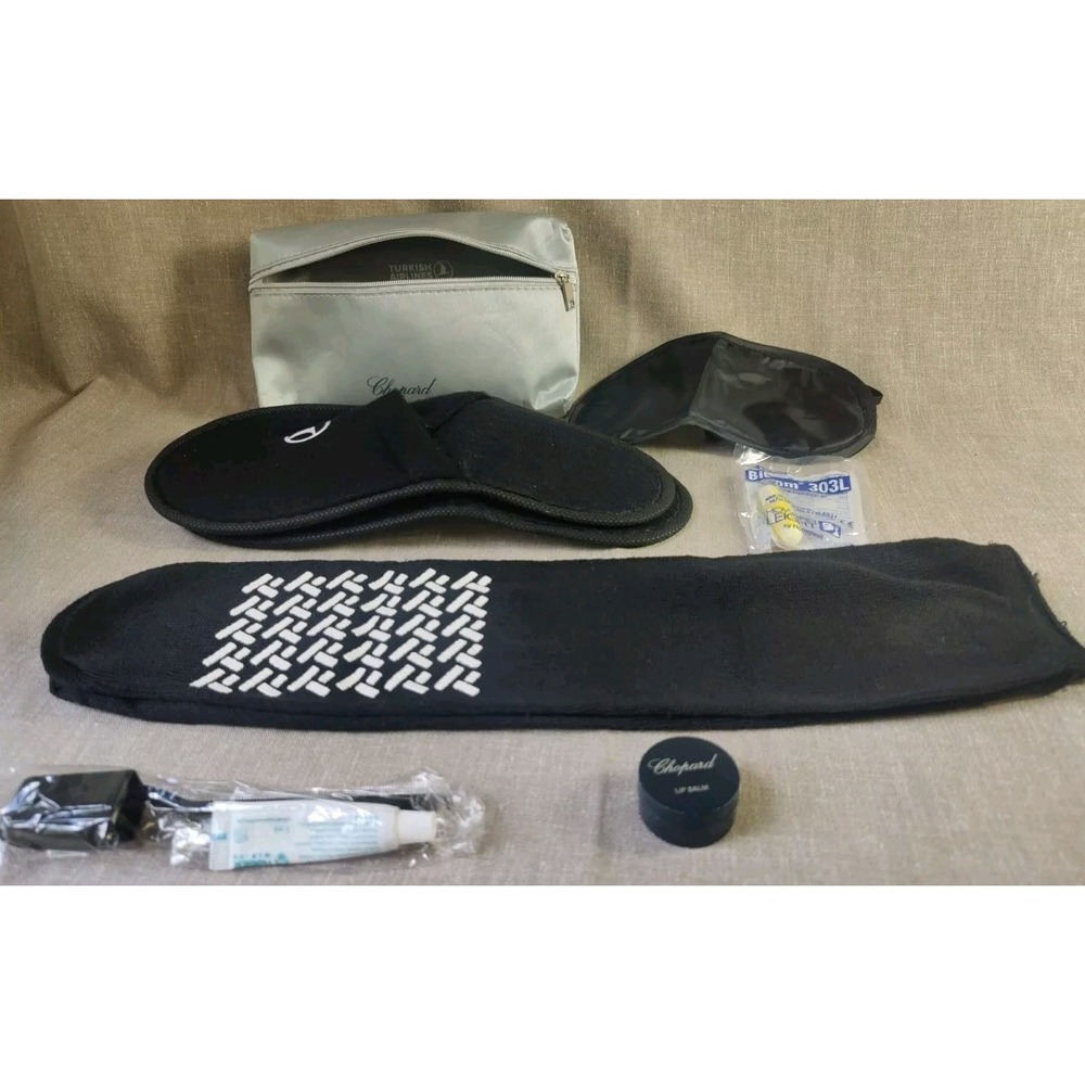 Turkish‎ Airlines Silver Chopard Kit Bag Amenities Amenity Comfort flight bag